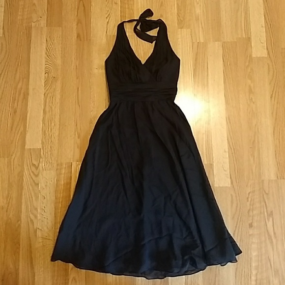 White House Black Market Dresses & Skirts - WHBM Chiffon Halter LBD